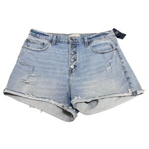 NWT Abercrombie & Fitch | 32/14 | Denim Blue Women's High Rise Mom Shorts